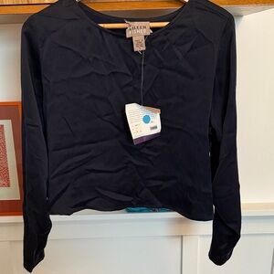 Eileen Fisher Midnight Blue Blouse small vintage